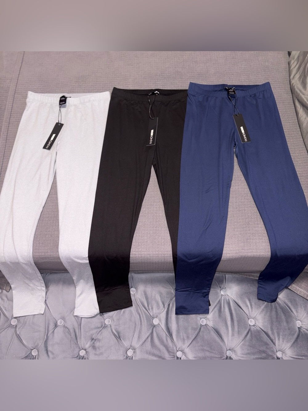 3 PC Legging Bundle 🔥 (Grey,Black+Navy)